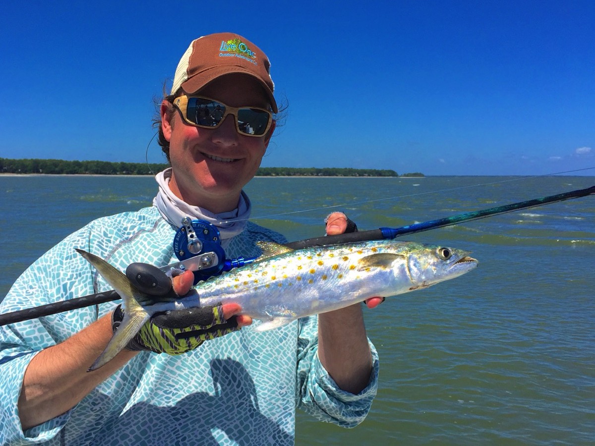 Capt Blair mackerel fishing near shore Hilton Head