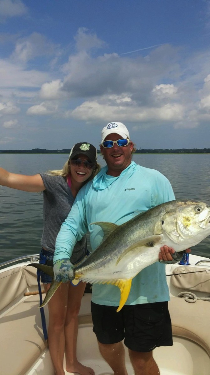 crevalle jack fish caught in hilton head sightfishing